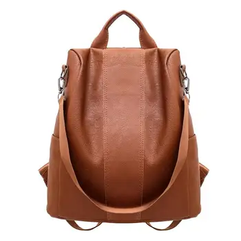 Anti-theft Backpack Soft Synthetic Leather Rucksack Ladies Shoulder Bag Solid Color Pouch Fashionable Women Tote
Anti-theft Backpack Soft Synthetic Leather Rucksack Ladies Shoulder Bag Solid Color Pouch Fashionable Women Tote