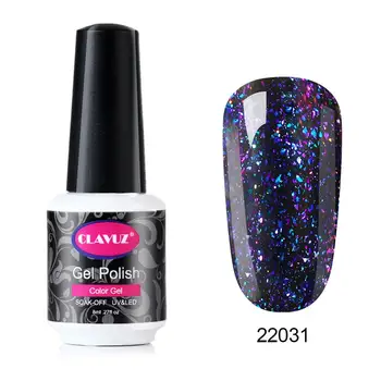 

CLAVUZ 8ML Chameleon Starry Nail Art Gel Polish Black Base Needed Glitter Semi-Permanent UV Varnish DIY Nails Gel Lacquer
