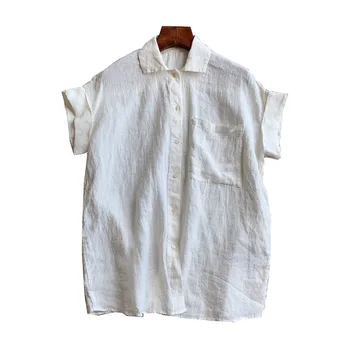 Women Shirt Comfortable Breathable Linen Soft Loose Skinny Lapel Bat Sleeve Shirt
Women Shirt Comfortable Breathable Linen Soft Loose Skinny Lapel Bat Sleeve Shirt