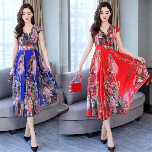 High-waisted Slimming Fashion Elegant Skirt 2019 Summer New Style WOMEN'S Dress Feminine Floral-Print Chiffon Dress Long Skirts
High-waisted Slimming Fashion Elegant Skirt 2019 Summer New Style WOMEN'S Dress Feminine Floral-Print Chiffon Dress Long Skirts