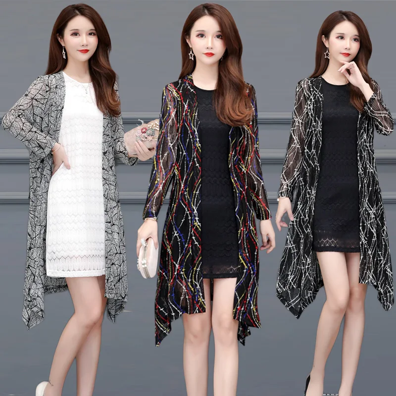 Plus Size 5XL Thin Printed Cardigan Sweater Women 2020 Spring Summer Fashion Long Printed mesh shawl coat Female Tops Coat
Plus Size 5XL Thin Printed Cardigan Sweater Women 2020 Spring Summer Fashion Long Printed mesh shawl coat Female Tops Coat