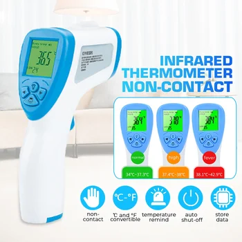 Digital Thermometer Non-contact Infrared Forehead Body Thermometer Fever Infrared Thermometer Guns Temperature Measurement
Digital Thermometer Non-contact Infrared Forehead Body Thermometer Fever Infrared Thermometer Guns Temperature Measurement