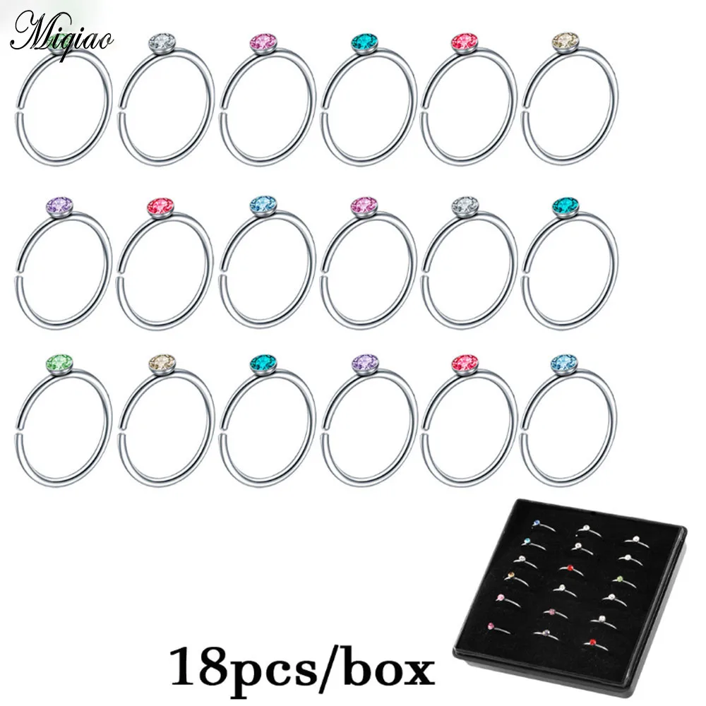 Miqiao 18pcs/box Stainless Steel C-shaped Nose Nails Non-hole False Nose Ring Piercing Jewelry for Women Men Gift
Miqiao 18pcs/box Stainless Steel C-shaped Nose Nails Non-hole False Nose Ring Piercing Jewelry for Women Men Gift