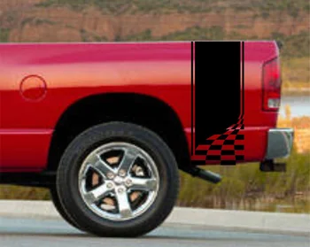 For 2Pcs VINYL GRAPHICS DECAL STICKER TRUCK BED RACING STRIPE 10" x 48" CHECKER FLAG Car styling 
For 2Pcs VINYL GRAPHICS DECAL STICKER TRUCK BED RACING STRIPE 10" x 48" CHECKER FLAG Car styling