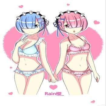 2020 new Anime Re:Life in a different world from zero cosplay Ram Rem Maid Heroine Bikini Swimsuit Sexy Cute kawaii Clothing set
2020 new Anime Re:Life in a different world from zero cosplay Ram Rem Maid Heroine Bikini Swimsuit Sexy Cute kawaii Clothing set