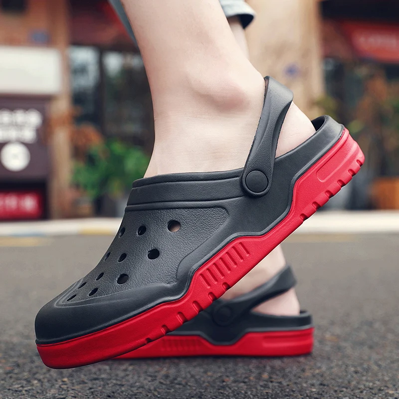 Clog мужские сандалии 2020 Croc модные пляжные для улицы повседневные садовые с