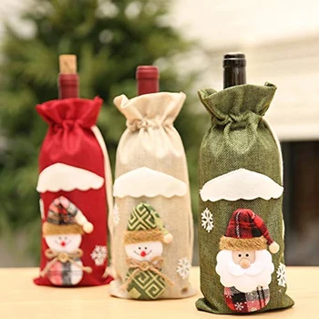 3Pcs Christmas Wine Bottle Cover, Powder Bag Santa Claus Snowman Tableware for Christmas New Year Decoration
3Pcs Christmas Wine Bottle Cover, Powder Bag Santa Claus Snowman Tableware for Christmas New Year Decoration
