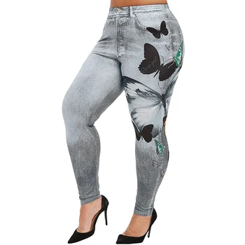Fashion Slim Women Leggings Butterfly Print Pencil Faux Denim Jeans Leggings Casual Women Clothing Plus Size Pencil Pants
Fashion Slim Women Leggings Butterfly Print Pencil Faux Denim Jeans Leggings Casual Women Clothing Plus Size Pencil Pants