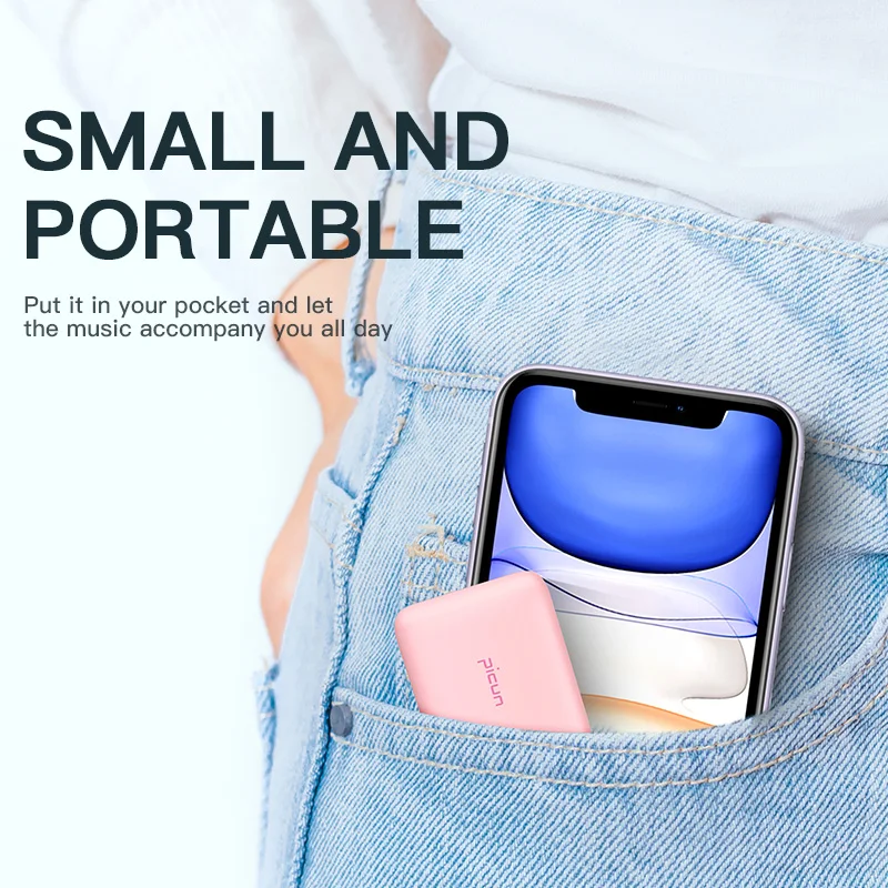 Picun W13 наушники вкладыши TWS Bluetooth со светодиодными огнями 5 0 для съемки в движении