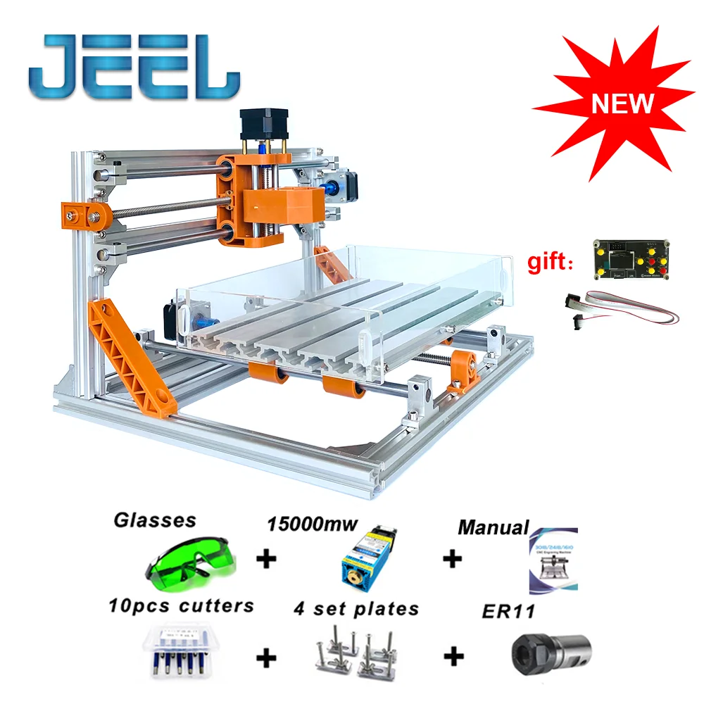 CNC 3018 GRBL 1.1 Wood Router,Laser Engraver TTL/PWM Control +Offline CNC Router / Cutter, 15w cnc laser can Mark Metal
CNC 3018 GRBL 1.1 Wood Router,Laser Engraver TTL/PWM Control +Offline CNC Router / Cutter, 15w cnc laser can Mark Metal