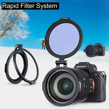 Filter Ring Adapter,Rapid Filter System 67/72/77 to 82mm Filter Mount Compatible for Canon Nikon Sony Olympus DSLR Camera
Filter Ring Adapter,Rapid Filter System 67/72/77 to 82mm Filter Mount Compatible for Canon Nikon Sony Olympus DSLR Camera