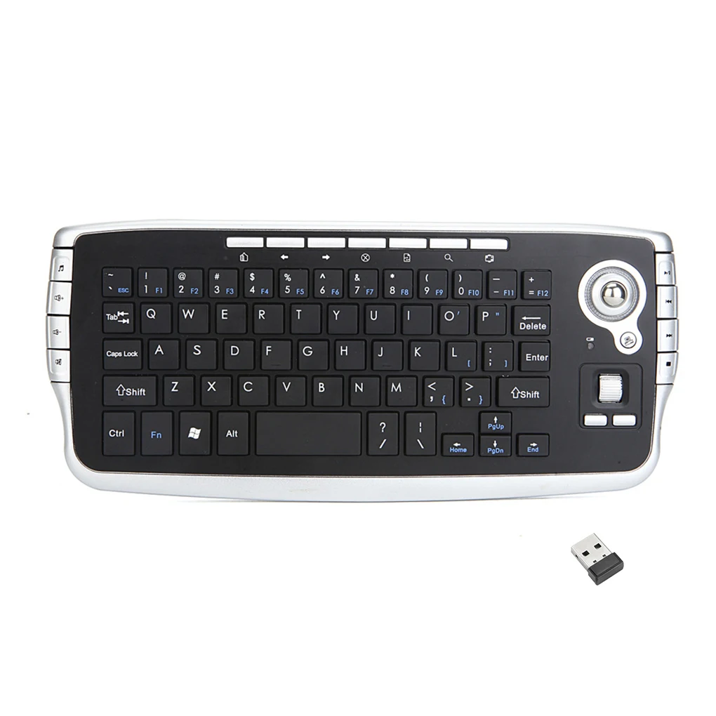 2-in-1 Trackball Keyboard Mini 2.4G Wireless Keyboard Multi-Media Functional Trackball Air Mouse Keypad for Android TV PC
2-in-1 Trackball Keyboard Mini 2.4G Wireless Keyboard Multi-Media Functional Trackball Air Mouse Keypad for Android TV PC