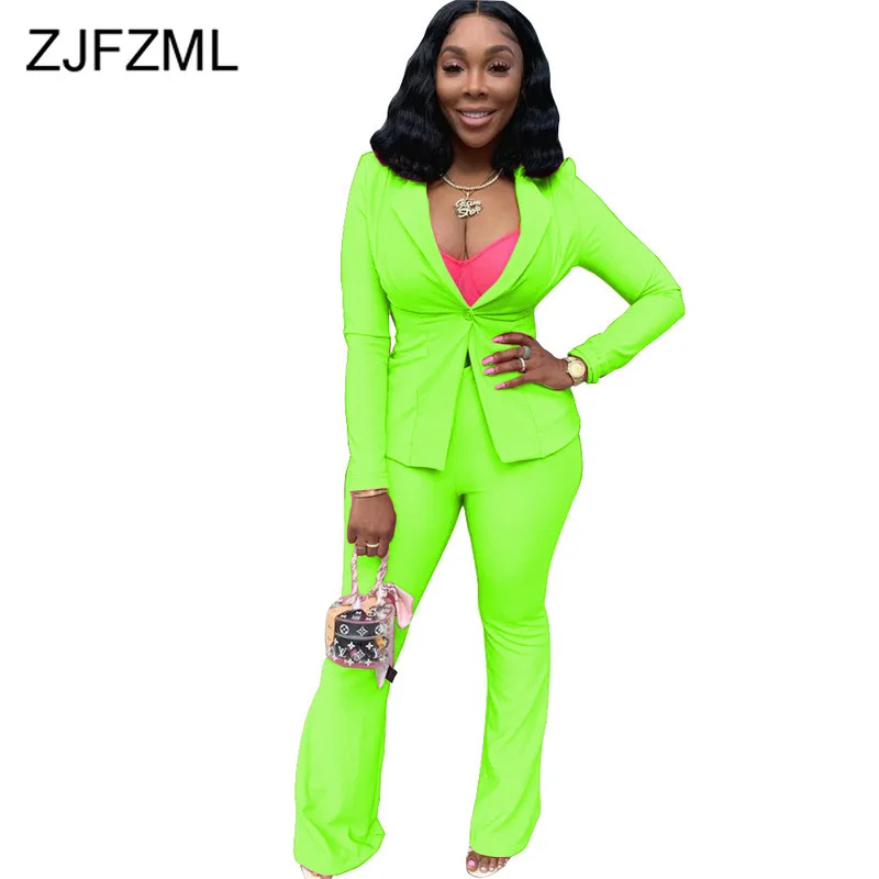 Neon Green Rose Sexy Two Piece Blazer Set Women Notched Long Sleeve Single Button Blazers and Straight Pants Office Track Suit
Neon Green Rose Sexy Two Piece Blazer Set Women Notched Long Sleeve Single Button Blazers and Straight Pants Office Track Suit