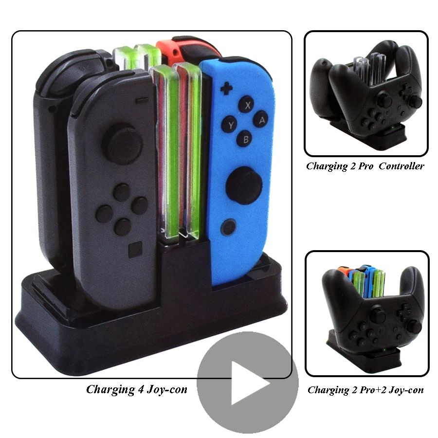 Docking Station for Joycon Nintendo Nintend Switch Controller Charger Charging Dock Nintendoswitch Control of Remote Accessories
Docking Station for Joycon Nintendo Nintend Switch Controller Charger Charging Dock Nintendoswitch Control of Remote Accessories
