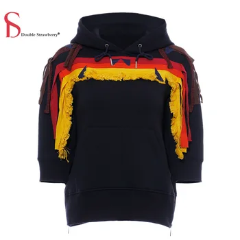 Double Strawberry A/W Magic Color Women Multi-webbing Geometric Embroidery Stitching Double Side Zipper Hooded Sweatshirts
Double Strawberry A/W Magic Color Women Multi-webbing Geometric Embroidery Stitching Double Side Zipper Hooded Sweatshirts