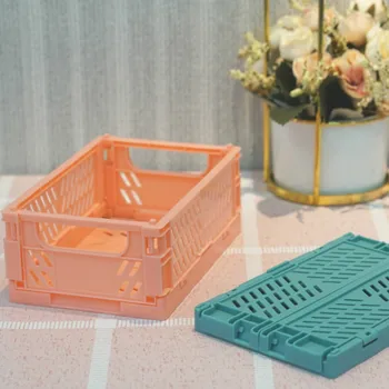 Desktop cosmetic folding storage box crates plastic container durable transportable vegetable and fruit storage basket LB92916
Desktop cosmetic folding storage box crates plastic container durable transportable vegetable and fruit storage basket LB92916