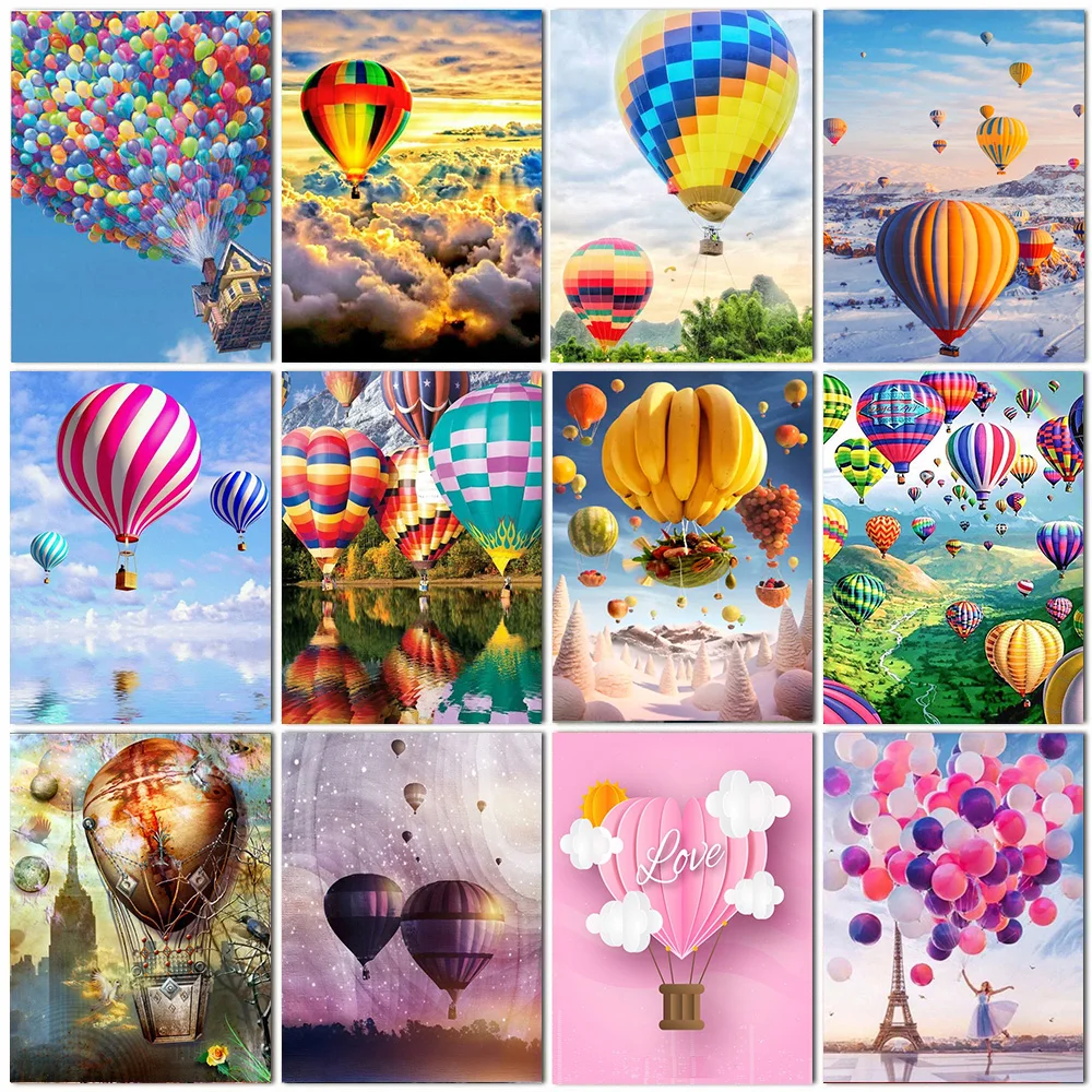 Zooya 5D Diy Diamond Painting Romantic Balloon Full Square / Round Embroidery Kit Mosaic Decoration Home Art Gift Lx603 | Дом и сад