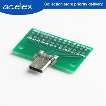 Type-C Male to Female USB 3.1 Test PCB Board Adapter Type C 24P 2.54mm Connector Socket For Data Line Wire Cable Transfer
Type-C Male to Female USB 3.1 Test PCB Board Adapter Type C 24P 2.54mm Connector Socket For Data Line Wire Cable Transfer