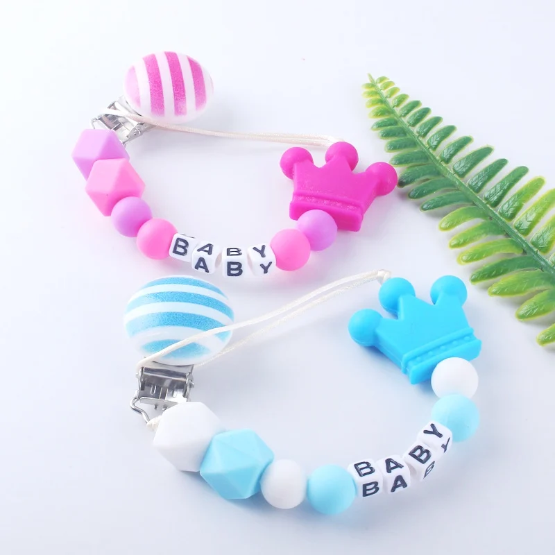 New Arrival Baby Silicone Pacifier Chain Clip Children Cartoon Crown Pacifier Beaded Chain Teether Kid Molar Gift
New Arrival Baby Silicone Pacifier Chain Clip Children Cartoon Crown Pacifier Beaded Chain Teether Kid Molar Gift