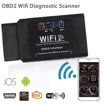 Elm 327 V2.1WIFE OBD2 iOS Automatic Diagnostic Scanner Wireless Automatic Code Reader For Android PC Devices
Elm 327 V2.1WIFE OBD2 iOS Automatic Diagnostic Scanner Wireless Automatic Code Reader For Android PC Devices