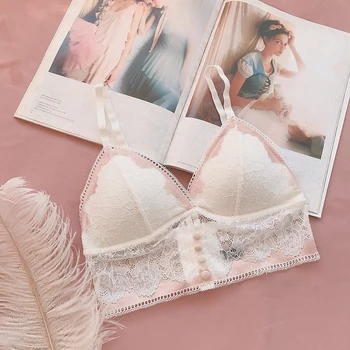 Japanese Kawaii Teen girls Student No rims underwear bra triangle cup Lace Sexy Retro Cute Underwear Bra Gathered Comfortable
Japanese Kawaii Teen girls Student No rims underwear bra triangle cup Lace Sexy Retro Cute Underwear Bra Gathered Comfortable