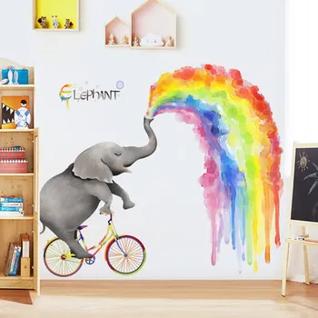 Cartoon Elephant Rainbow Wall Sticker 104*133CM Large Animal Kids Room Decoration Poster Nursery Wall Decals Mural Picture Art
Cartoon Elephant Rainbow Wall Sticker 104*133CM Large Animal Kids Room Decoration Poster Nursery Wall Decals Mural Picture Art