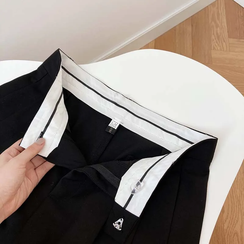 FORYUNSHES Women Wide Leg Cigarette Suits Trousers 2020 Autumn Femme High Waist Straight Pants Casual Office Business Bottom