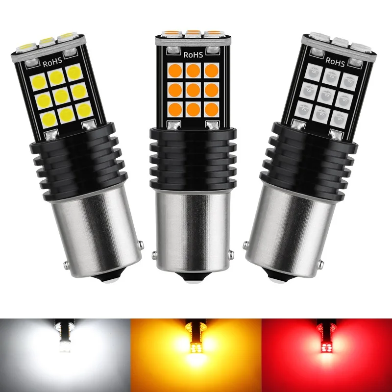 

1X 1156 BA15s P21W 1157 BAY15D P21/5W T20 W21W 7440 W21/5W 7443 T15 W16W LED Car Brake Lamp Turn Signal Bulb Auto Reverse Light