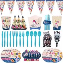Jungle Animal Theme Disposable Tableware For Party Paper Plates Cup Napkin Baby Shower Birthday Party Decoration Supply Kid Toys
Jungle Animal Theme Disposable Tableware For Party Paper Plates Cup Napkin Baby Shower Birthday Party Decoration Supply Kid Toys