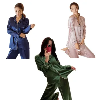Women Plus Size Long Sleeve+Long Pants Sleepwear Homewear Night Wear V-neck Pajamas Sets
Women Plus Size Long Sleeve+Long Pants Sleepwear Homewear Night Wear V-neck Pajamas Sets