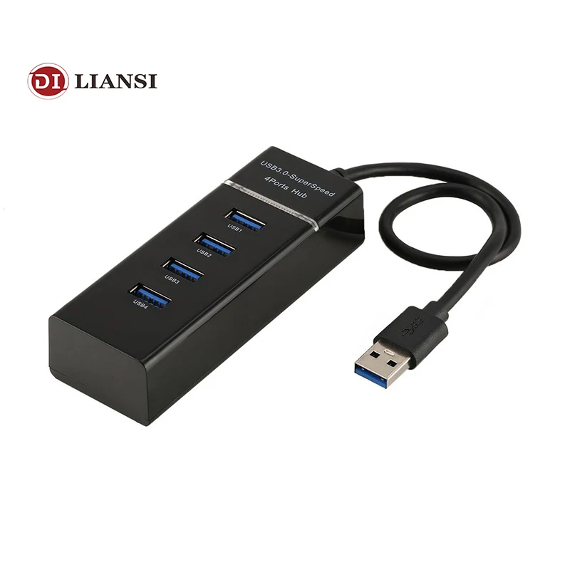 Супер Скорость 4 Порты и разъёмы usb хаб 3 0 5 Гбит/с для настольных ПК ноутбук