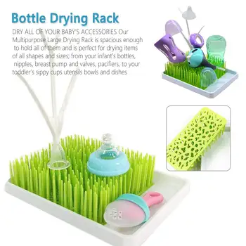 2pcs Baby Milk Bottle Drying Rack Baby Bottle Rack Grass Stlye Cleaning Dryer Drainer With Tray
2pcs Baby Milk Bottle Drying Rack Baby Bottle Rack Grass Stlye Cleaning Dryer Drainer With Tray