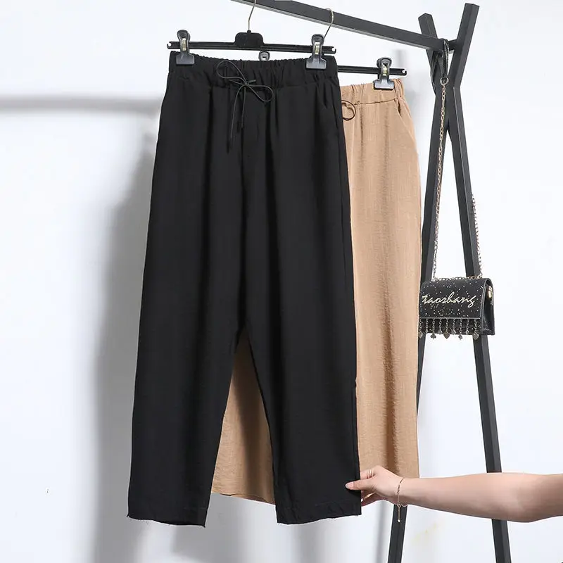 COCOEPPS Summer Plus Size Cotton Linen Harem Pant Women Casual Elastic Waist Pant Big Size Trouser 4XL 5XL Large Size Nine Pant
COCOEPPS Summer Plus Size Cotton Linen Harem Pant Women Casual Elastic Waist Pant Big Size Trouser 4XL 5XL Large Size Nine Pant