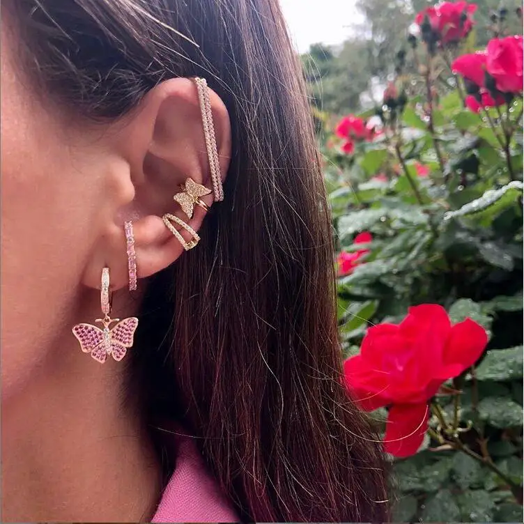 1 PIECE cute lovely animal butterfly earring gold filled Colorful cz rainbow jewelry ear cuff no piercing women clip on earring
1 PIECE cute lovely animal butterfly earring gold filled Colorful cz rainbow jewelry ear cuff no piercing women clip on earring