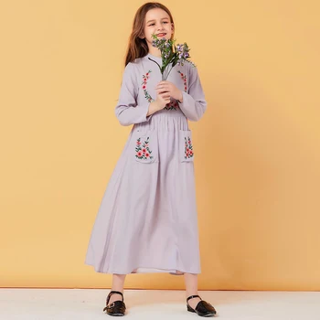 Children Sweat Muslim Dress Girls Embroidery Floral Moroccan Dresses Kids Elbise Pockets Islamic Clothing Dubai Vestido Kaftan
Children Sweat Muslim Dress Girls Embroidery Floral Moroccan Dresses Kids Elbise Pockets Islamic Clothing Dubai Vestido Kaftan