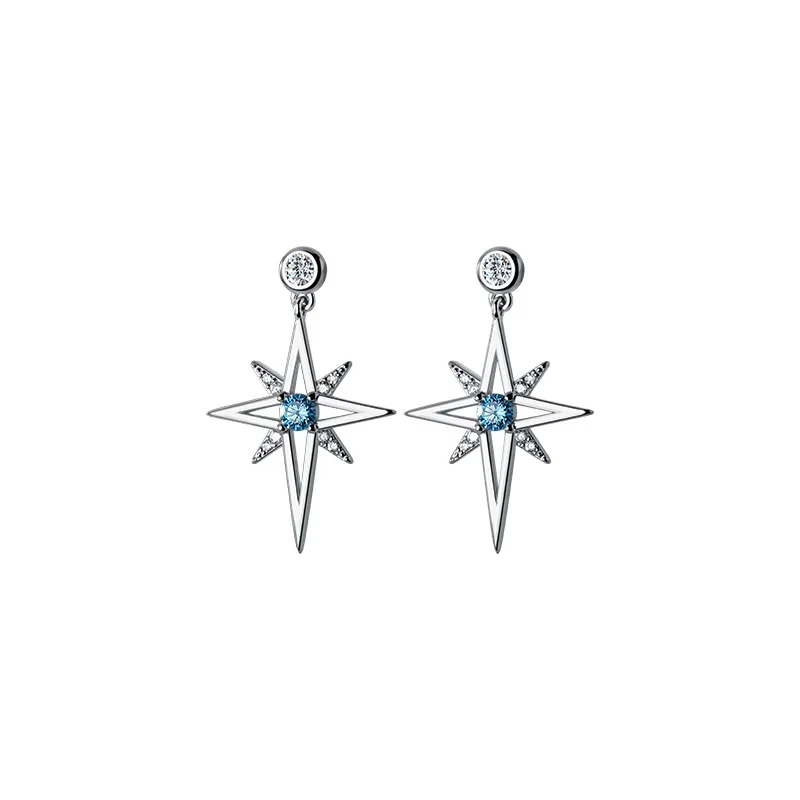 Genuine 925 Sterling Silver Luxury Star Drop Earrings White and Blue Zircon Astral Earring Fine Jewelry for Women Birthday GIfts
Genuine 925 Sterling Silver Luxury Star Drop Earrings White and Blue Zircon Astral Earring Fine Jewelry for Women Birthday GIfts