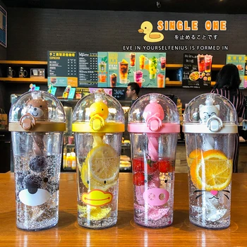 New Hot Creative Plastic Straw Water Bottle Cute Animal Drinking Cup Portable Large Capacity For Student Adult Kids Mixing Cups
New Hot Creative Plastic Straw Water Bottle Cute Animal Drinking Cup Portable Large Capacity For Student Adult Kids Mixing Cups