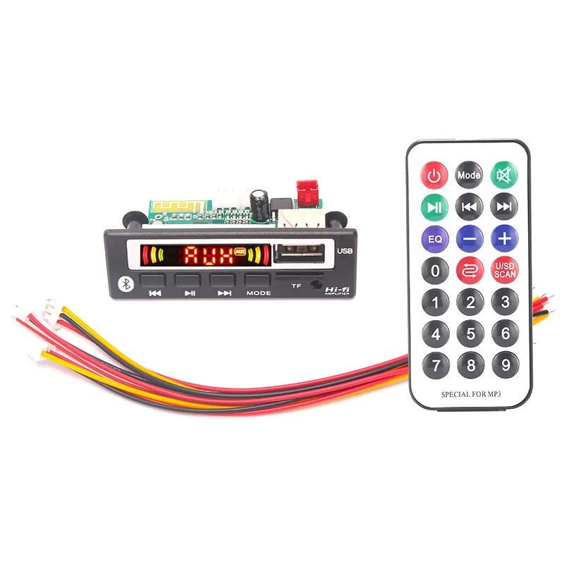 ARuiMei MP3 WMA WAV Decoder Board 5V -12V Wireless Audio Module Color screen AUX USB TF FM Auto Accessories Audio Modification
ARuiMei MP3 WMA WAV Decoder Board 5V -12V Wireless Audio Module Color screen AUX USB TF FM Auto Accessories Audio Modification