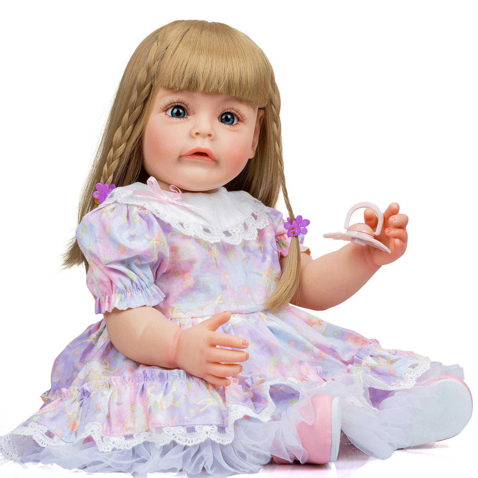 Bebe Reborn Doll 22 Inches Lifelike Newborn Cute Reborn Baby girl toddler Vinyl silicon Doll Gift Toy for Children
Bebe Reborn Doll 22 Inches Lifelike Newborn Cute Reborn Baby girl toddler Vinyl silicon Doll Gift Toy for Children