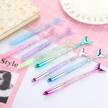 1PCS Japanese And Korean Girl Color Laser Mermaid Into Oil Gel Pen Quicksand Tender Signature Pen Stationery 
1PCS Japanese And Korean Girl Color Laser Mermaid Into Oil Gel Pen Quicksand Tender Signature Pen Stationery