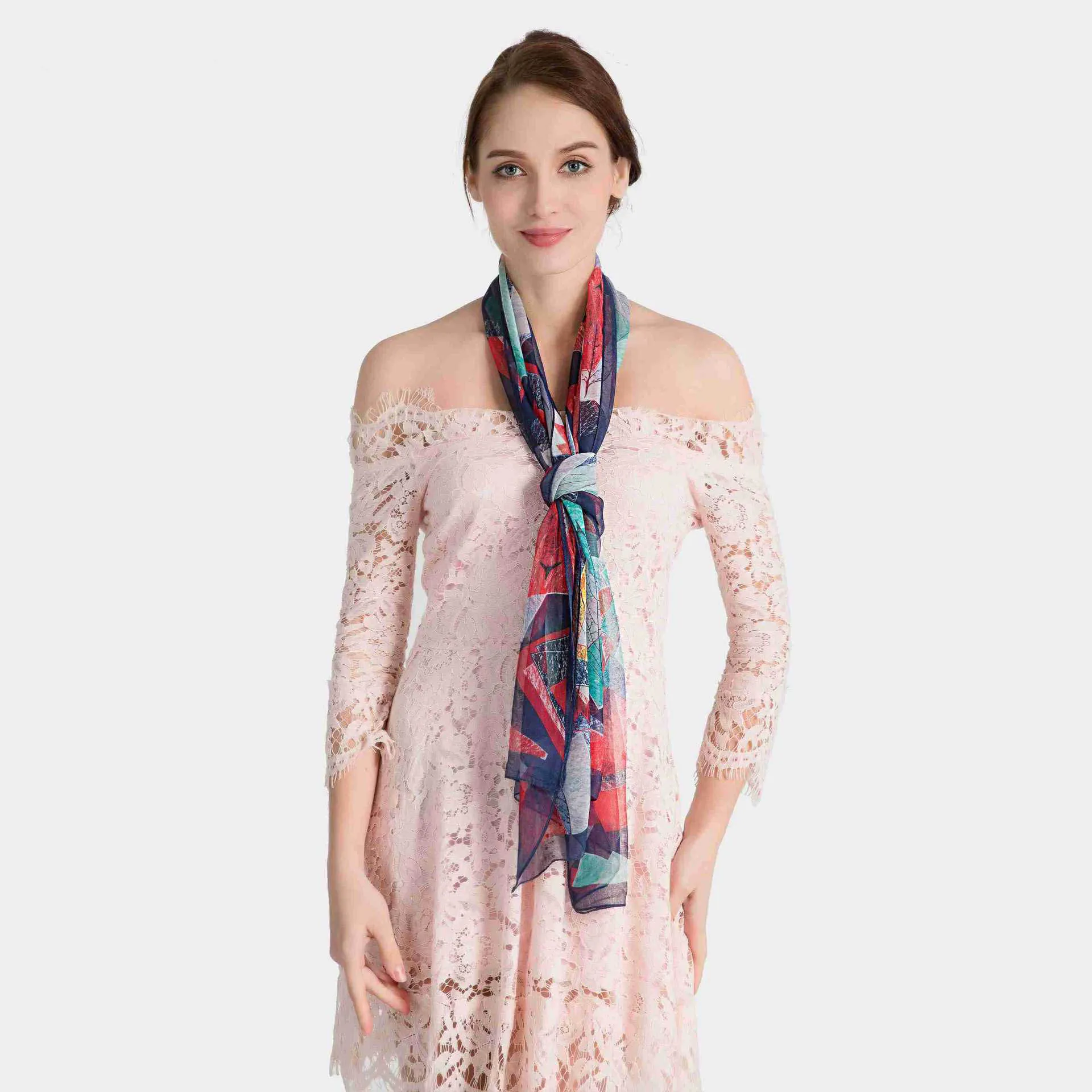 Geometric Personalit Georgette Scarf Women Summer Chiffon Silk Air Conditioning Long Scarfves Elegent Thin Sunscreen Beach Shawl
Geometric Personalit Georgette Scarf Women Summer Chiffon Silk Air Conditioning Long Scarfves Elegent Thin Sunscreen Beach Shawl