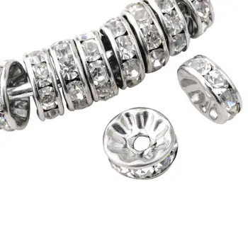 Flat Round 316 Stainless Steel Crystal Rhinestone Bead Spacers 10x4mm 10pcs/bag 
Flat Round 316 Stainless Steel Crystal Rhinestone Bead Spacers 10x4mm 10pcs/bag