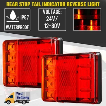 2pcs 12V 24V LED Car Truck Tail Light Taillight Rear Brake Light Signal Indicator Marker for Camper Trailer Lorry Bus Caravans
2pcs 12V 24V LED Car Truck Tail Light Taillight Rear Brake Light Signal Indicator Marker for Camper Trailer Lorry Bus Caravans