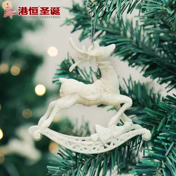 

Christmas Reindeer Car White Christmas Tree Decoration Pendant Swing Elk 27g