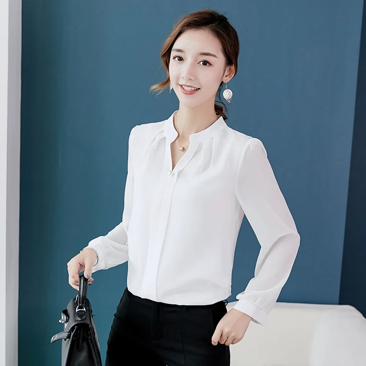 Spring half-open-collared Shirt Feminine Style Spring Dress pure color OL wind lady's coat
Spring half-open-collared Shirt Feminine Style Spring Dress pure color OL wind lady's coat