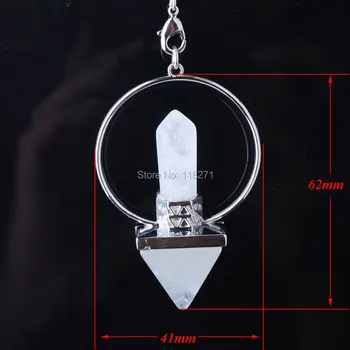 Reiki Healing 7 Chakra Natural White Crystals Stone Pendulum Dowsing Hexagonal Prism Pyramid Pendants WOJIAER PN8156
Reiki Healing 7 Chakra Natural White Crystals Stone Pendulum Dowsing Hexagonal Prism Pyramid Pendants WOJIAER PN8156