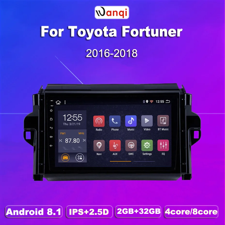 Android 8 1 HD сенсорный экран 9 дюймов gps Навигация стерео для 2016-2018 Toyota Fortuner поддержка