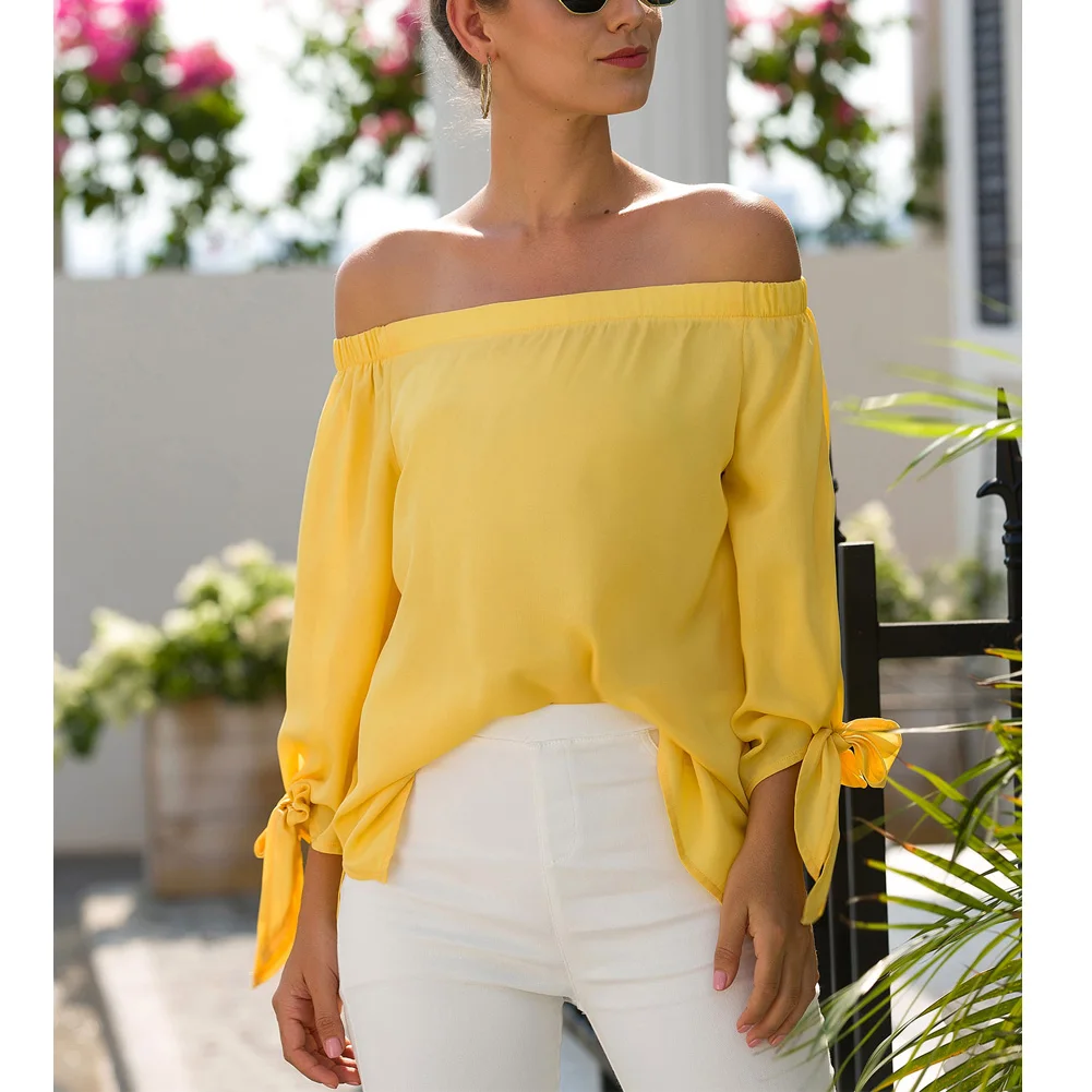 Women Summer Sexy Petal Sleeve Long Sleeve Casual Blouse Loose Tops Women's Beveled Off-the-shoulder Shirt Blouse
Women Summer Sexy Petal Sleeve Long Sleeve Casual Blouse Loose Tops Women's Beveled Off-the-shoulder Shirt Blouse