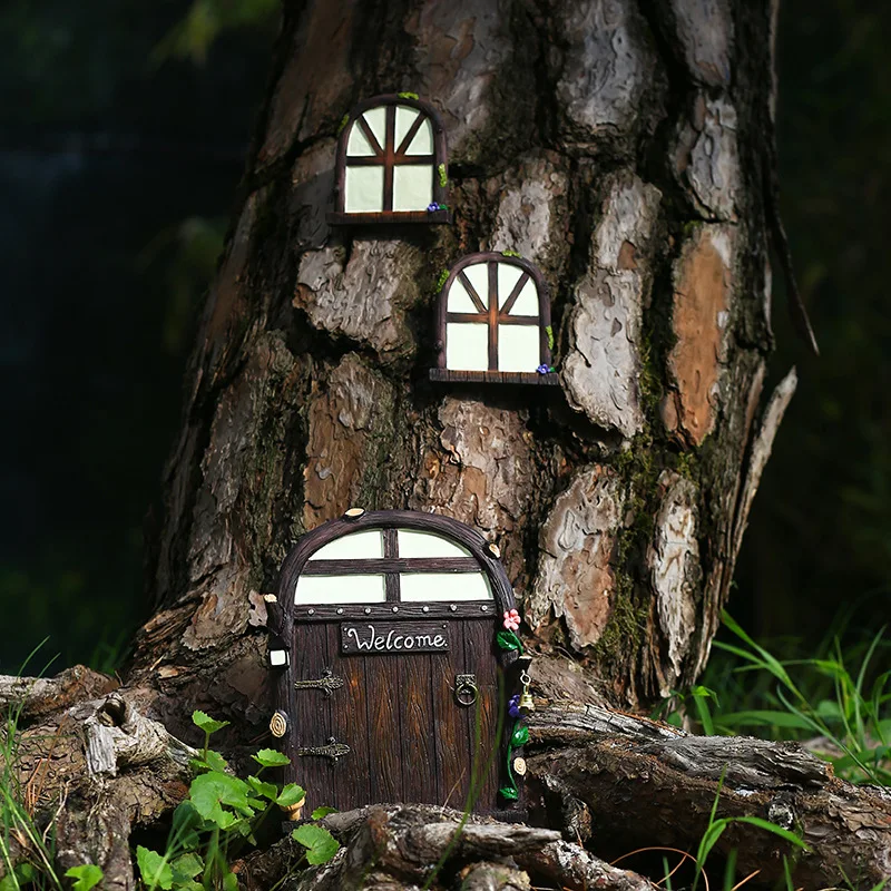 Cute Miniature Fairy Garden Window Door for Tree Statue Crafts Outdoor Courtyard Art Elf Figurines Garden Decoration Accessories
Cute Miniature Fairy Garden Window Door for Tree Statue Crafts Outdoor Courtyard Art Elf Figurines Garden Decoration Accessories