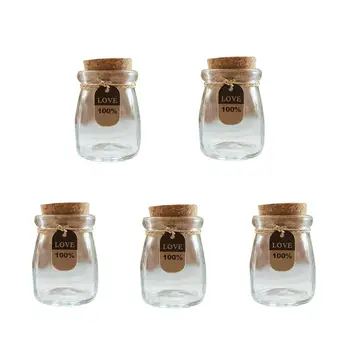 5 pcs/set 100ml Mini Transparent Glass Storage Bottle with Wooden Cork Organizational Bottle Home Office Decor 
5 pcs/set 100ml Mini Transparent Glass Storage Bottle with Wooden Cork Organizational Bottle Home Office Decor